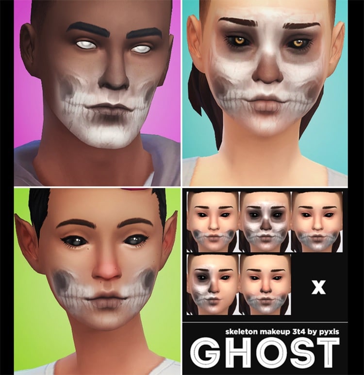 Ghost – Skeleton Makeup by Pyxis