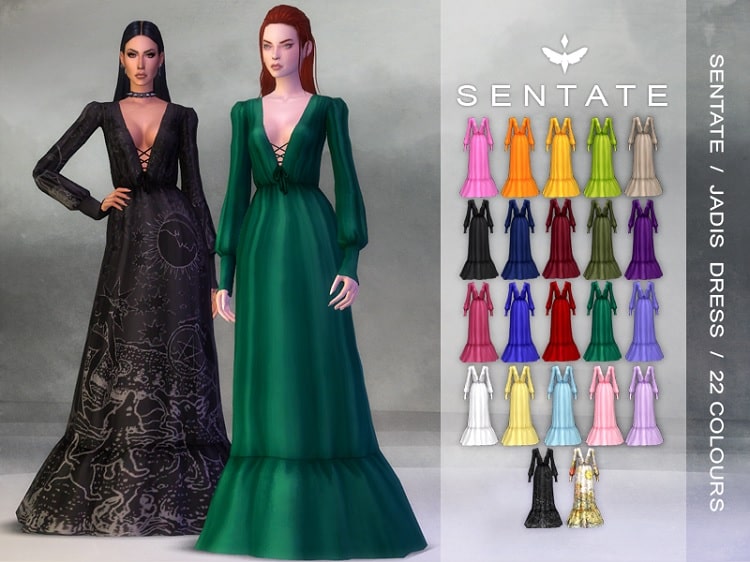 Sims 4 Jadis Dress by Sentate