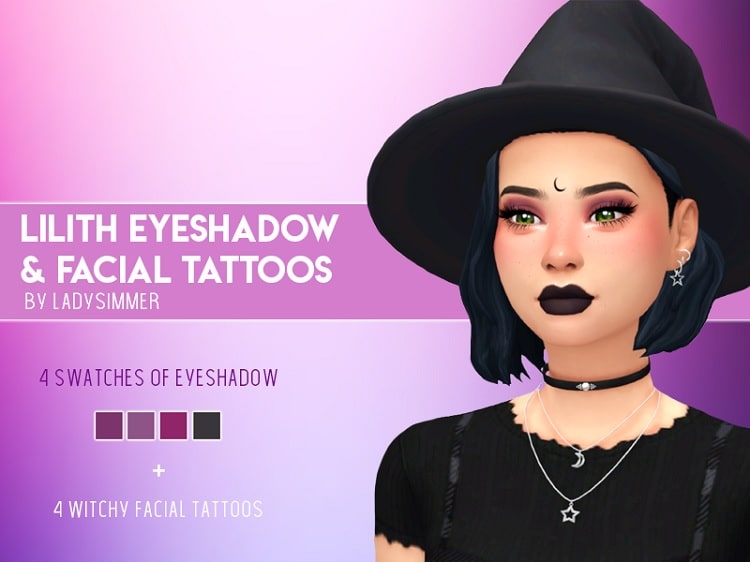 Lilith Eyeshadow & Face Tattoos by Ladysimmer
