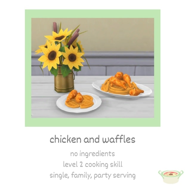 Sims 4 Chicken and Waffles Recipe