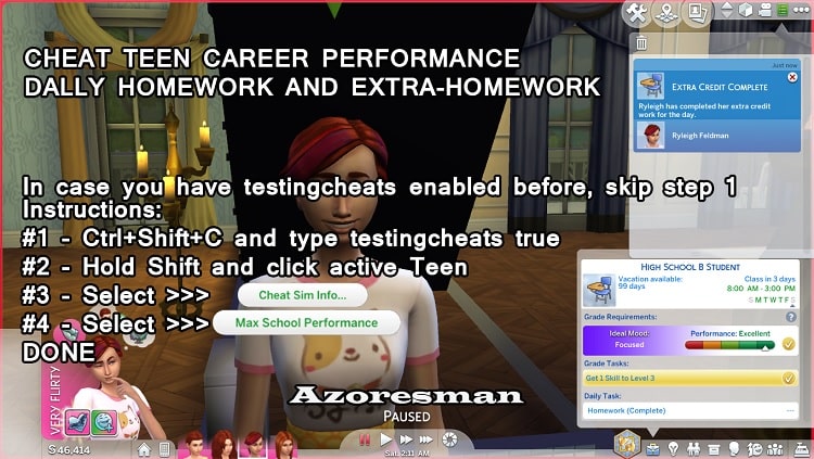 Cheat Teen HighSchool Performance and Homework
