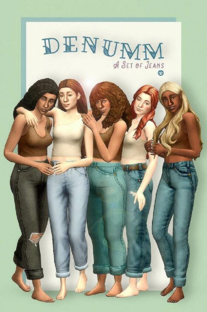 Denumm Sims 4 Jeans Pack by Mossylane