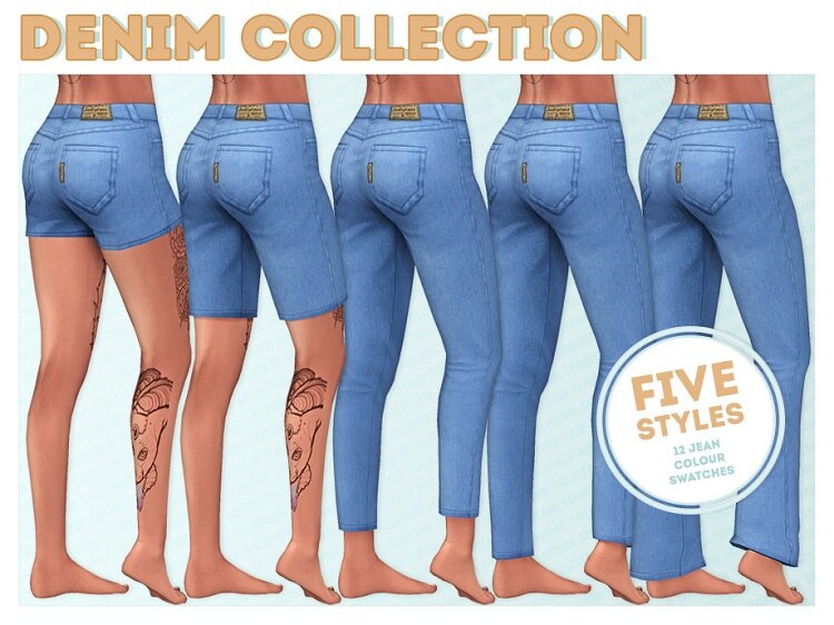 Sims 4 Denim CC Pack by Solitaire
