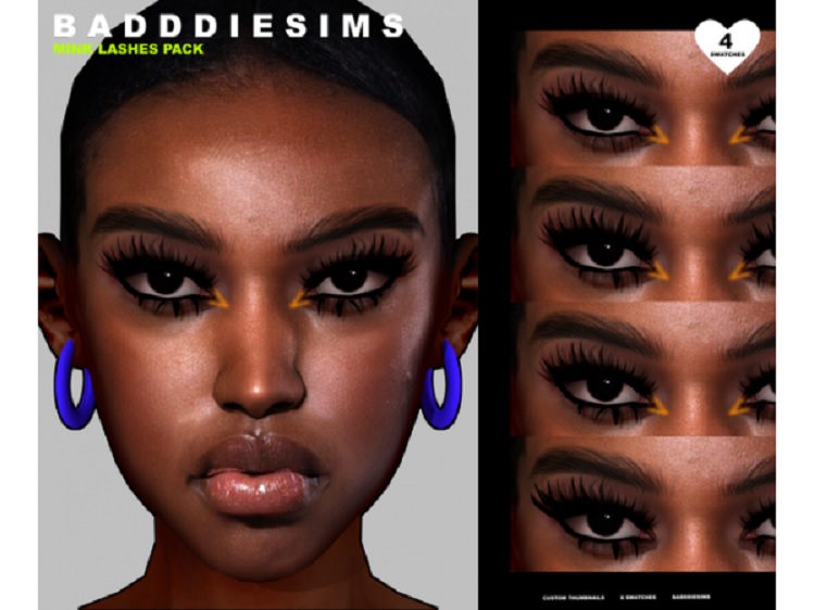 Mink 3D eyelashes by Badddiesims