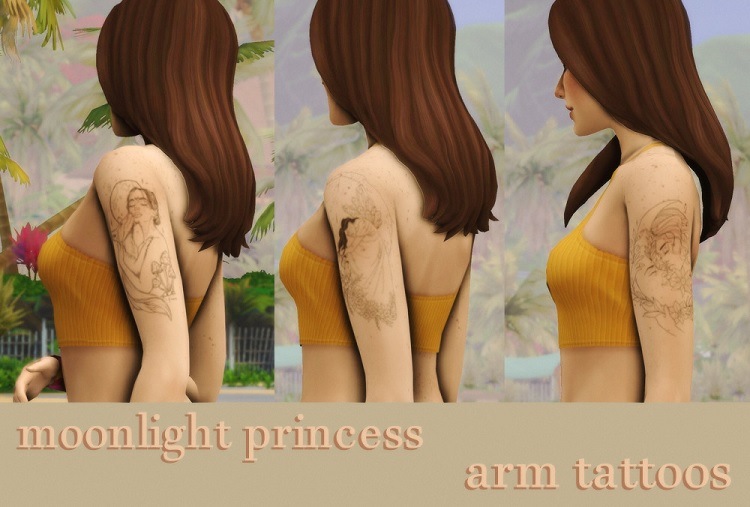 Moonlight Princess: a Tattoo Set by cowplant-pizza