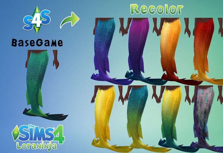 Recoloring Of Mermaid Scales And Tails