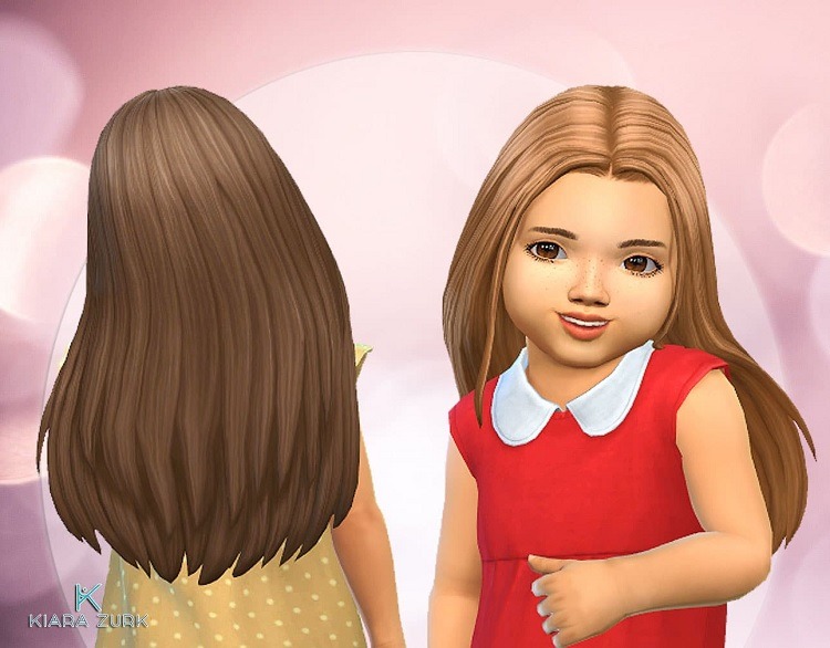 My Stuff's "Long Hair for Sims 4 Toddler Girls"