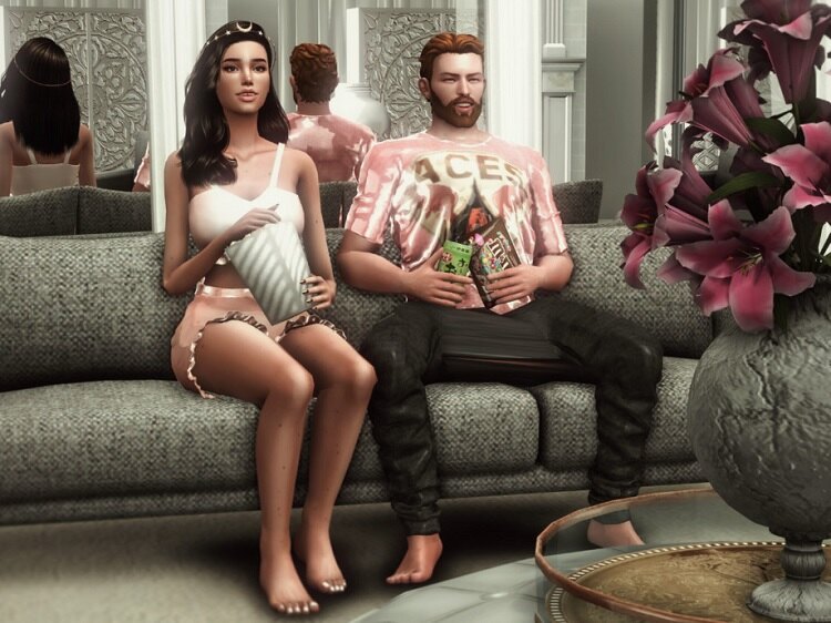 Couquett's Sims 4 Movie Night Poses