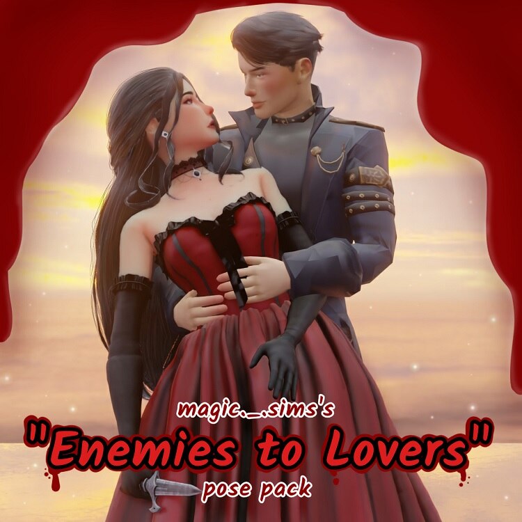 Enemies To Lovers Sims 4 Couple Poses by Magic_Sims