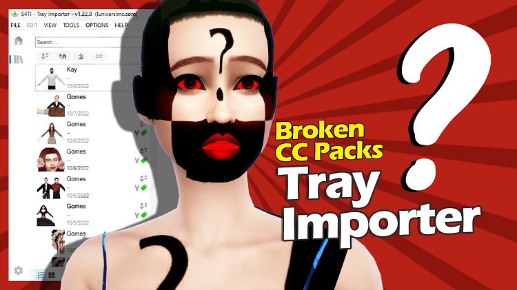 Make use of the Sims 4 Tray Importer