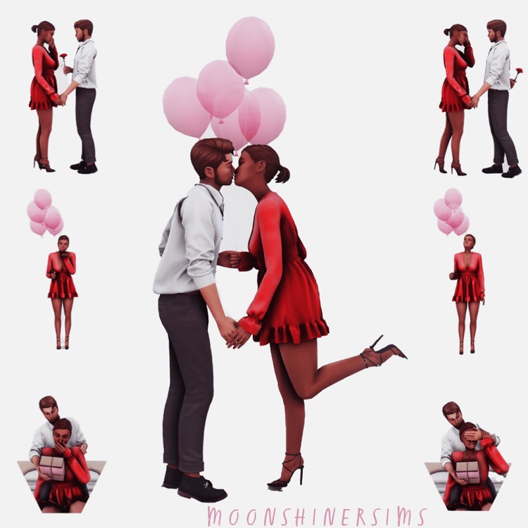 Valentine's Day Couple Poses by MoonShinerSims