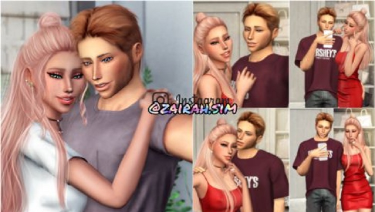 Zairah's Sims 4 Couple Selfie Poses