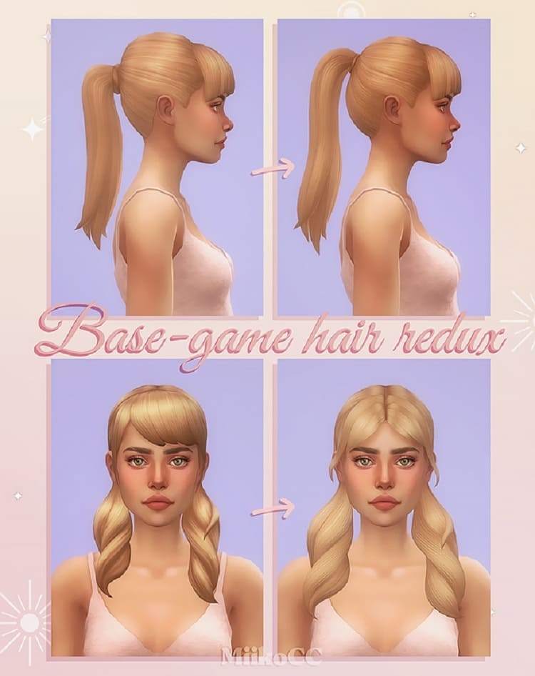 BASE GAME HAIR REDUX