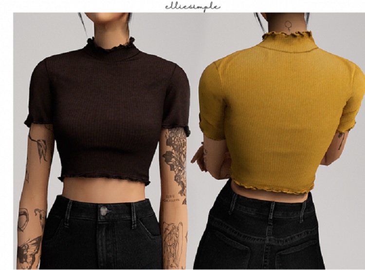 Elliesimple's Lettuce Edge Crop Top