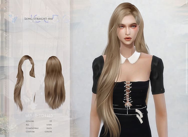 Long, straight hair -- TO1228