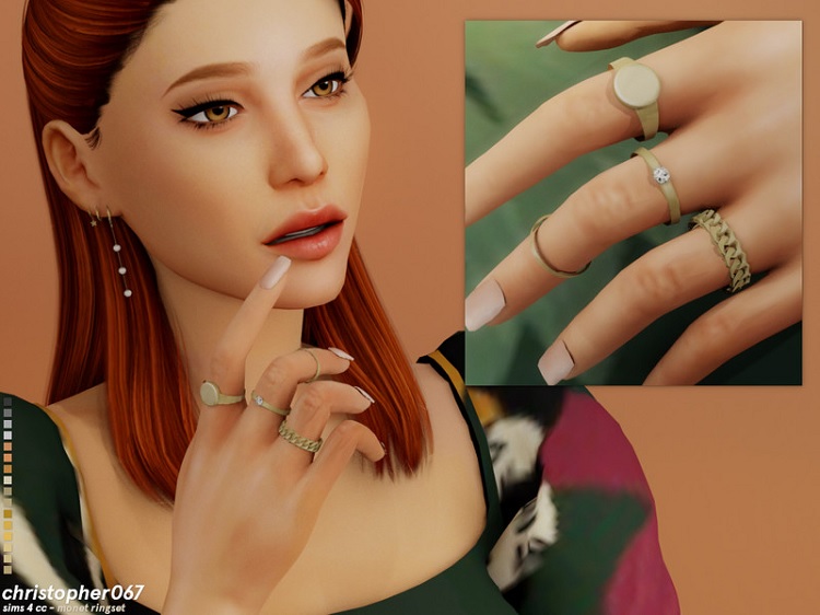 Monet Sims 4 CC Rings